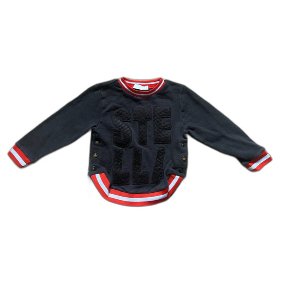 Stella McCartney Black Red Pullover Sweatshirt Sweater Top  Kids Size 5 - Picture 1 of 4